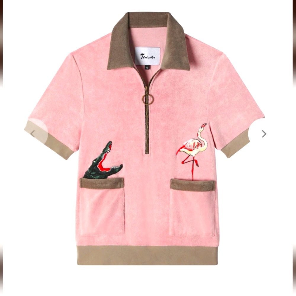 Tombolo "FLAMINGO TARTARE" Aligator And Flamingo Shirt